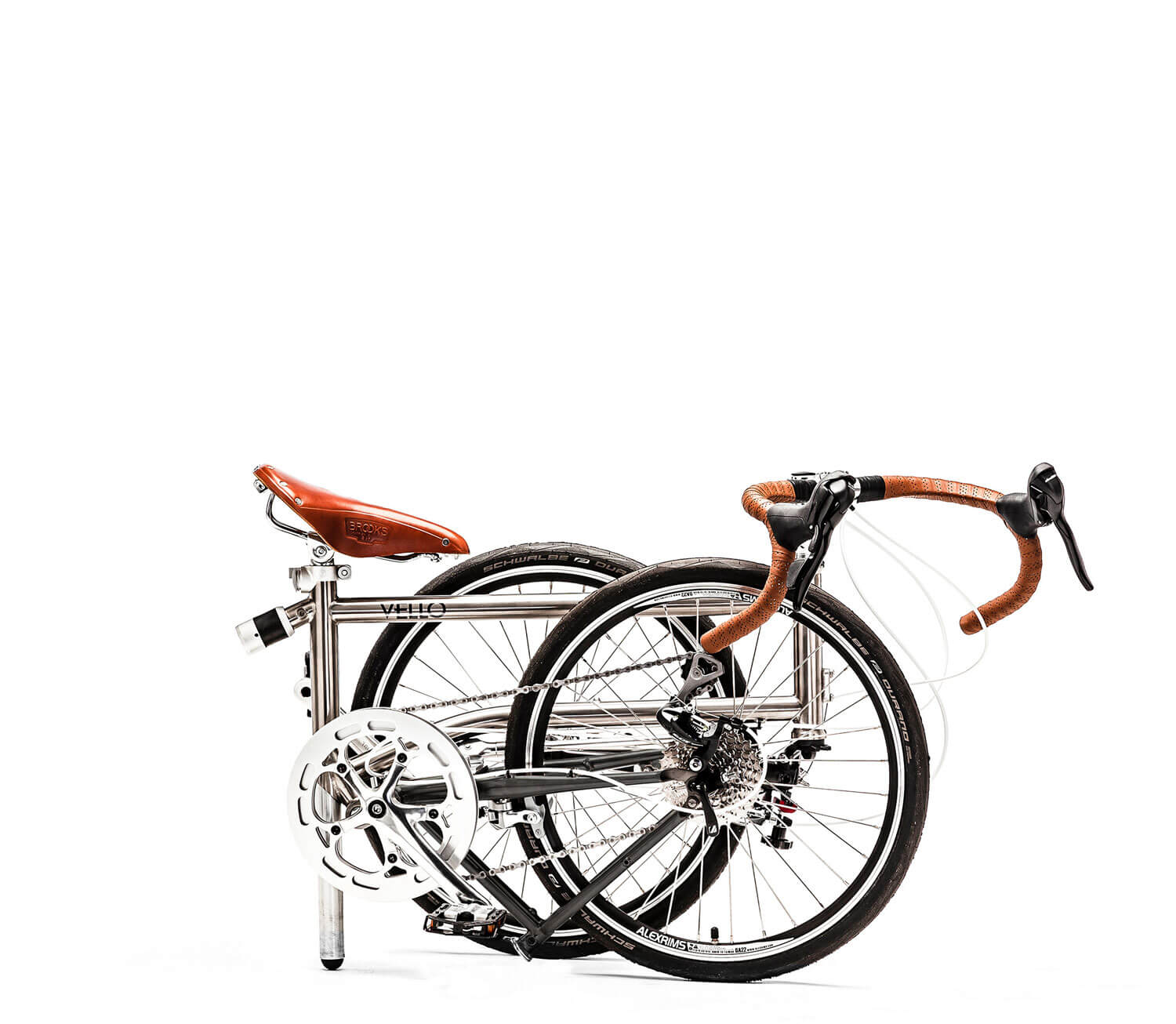 VELLO Speedster TITANIUM Foldable Bike - Folded - Ultra Leightweight