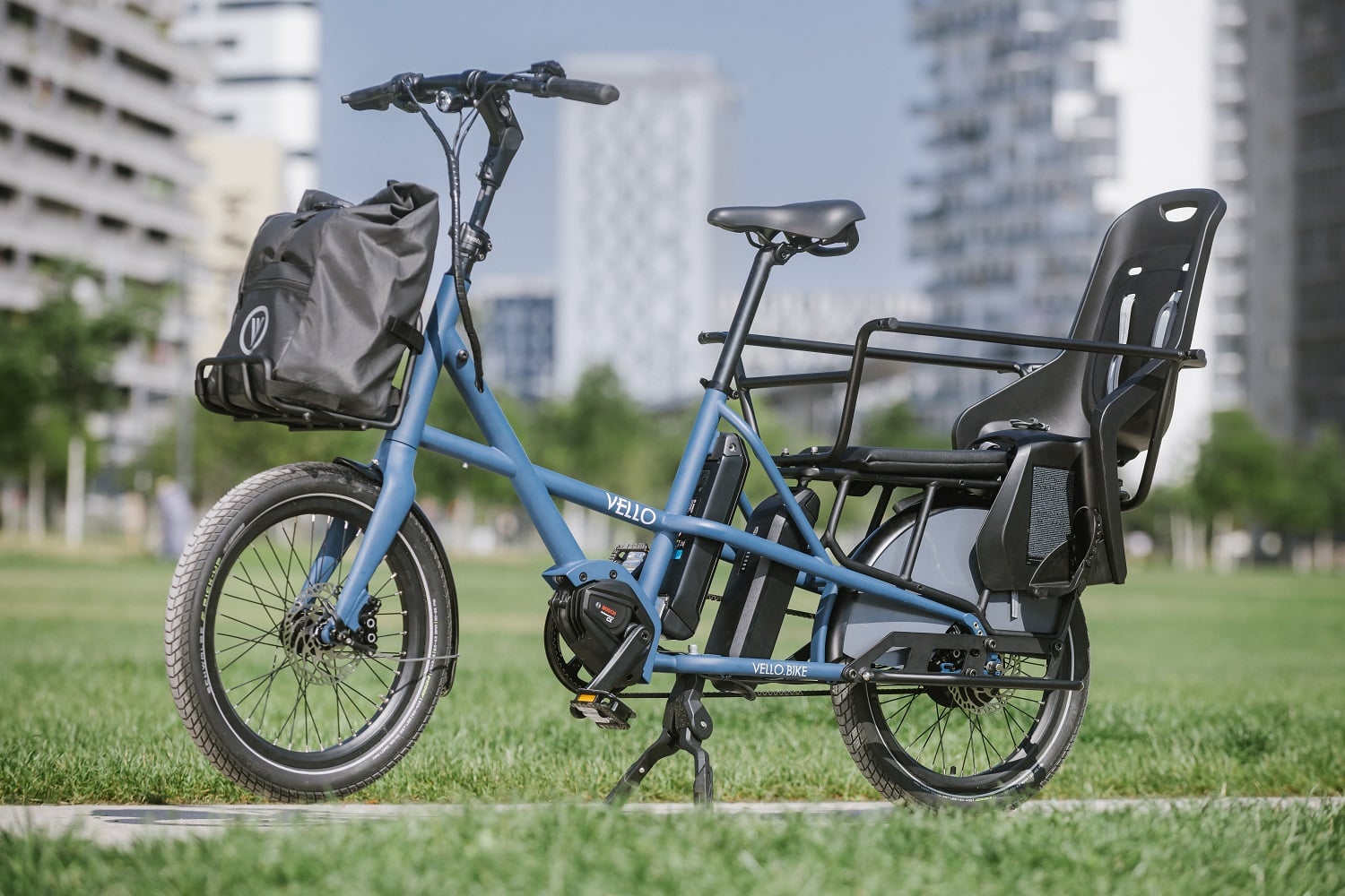 The Vello SUB (smart utility bike) is a lightweight e-cargo bike tailored for city living