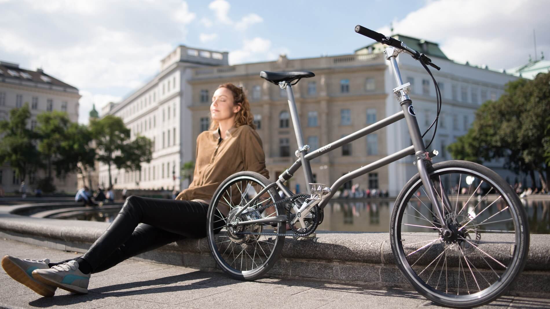 VELLO Folding City Bike - Foldable Bike City Tour - Vienna Bike Tour - Lightweight Compact E Bike - Electric Designer Bike