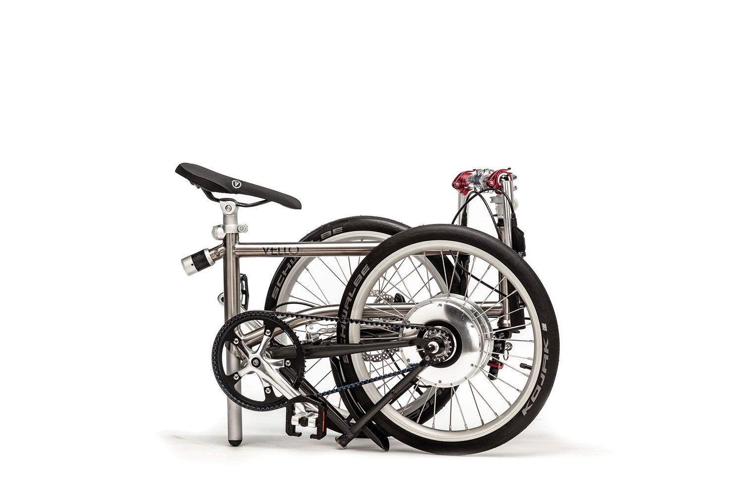 VELLO BIKE+ TITANIUM Electric Folding Bike - Folded