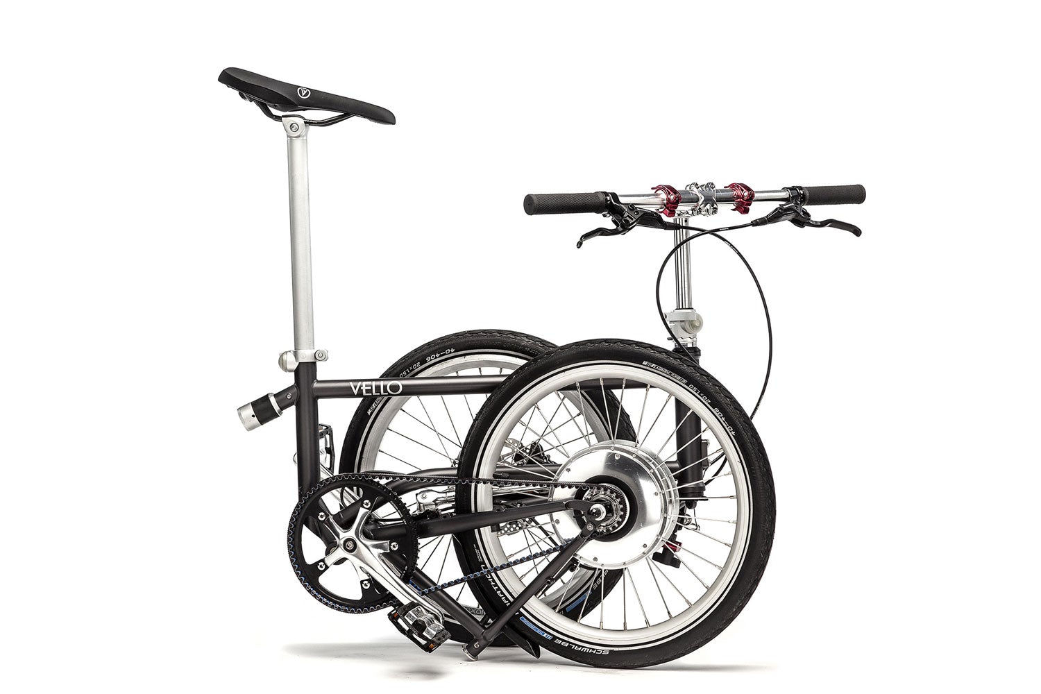 VELLO BIKE+ Electric Folding Bike - Folded - Bike Transportation - Portable Bicycle