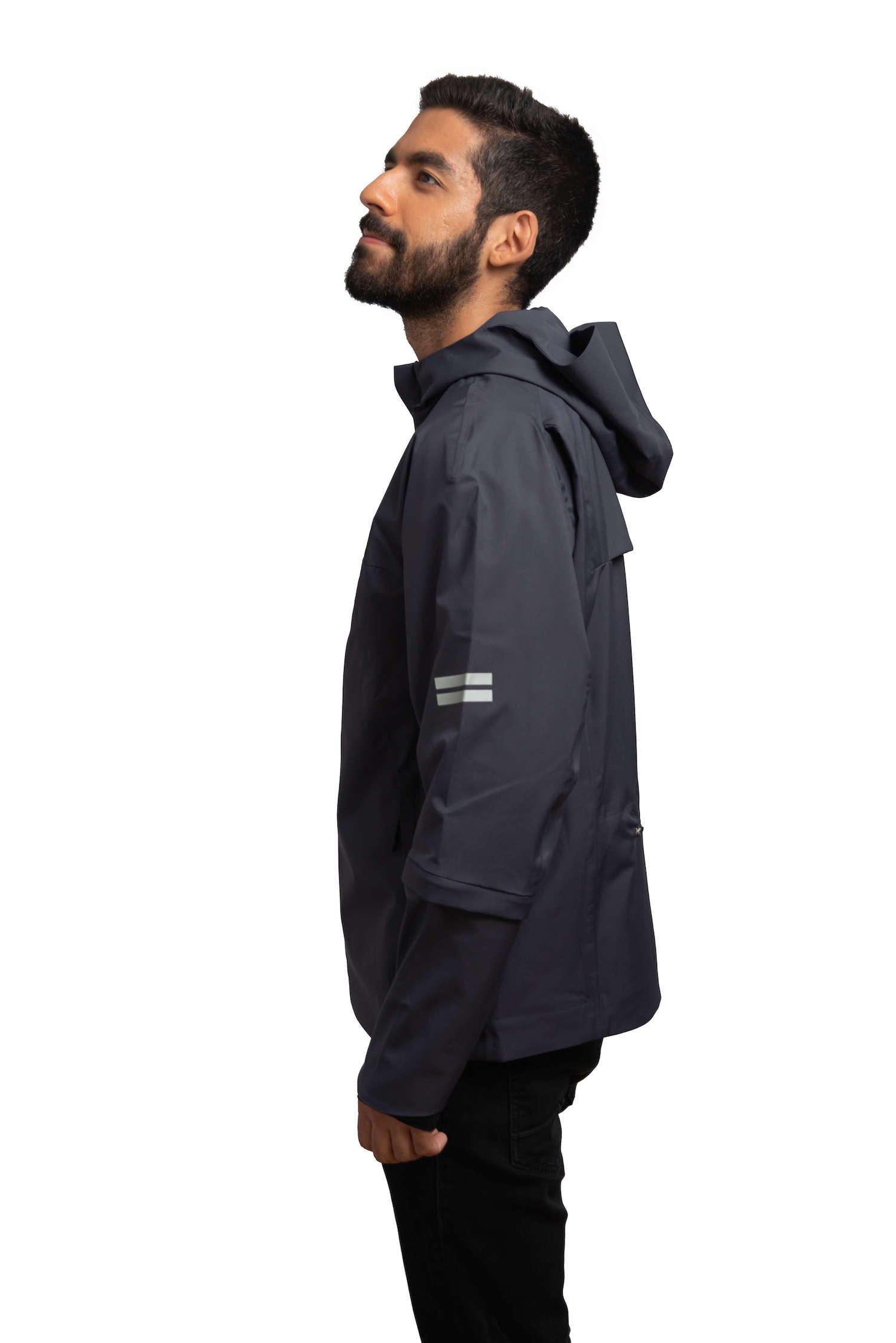 Vienna Designer Label MONTREET - Recycled Sportswear - Grey Cycling Jacket with Reflectors