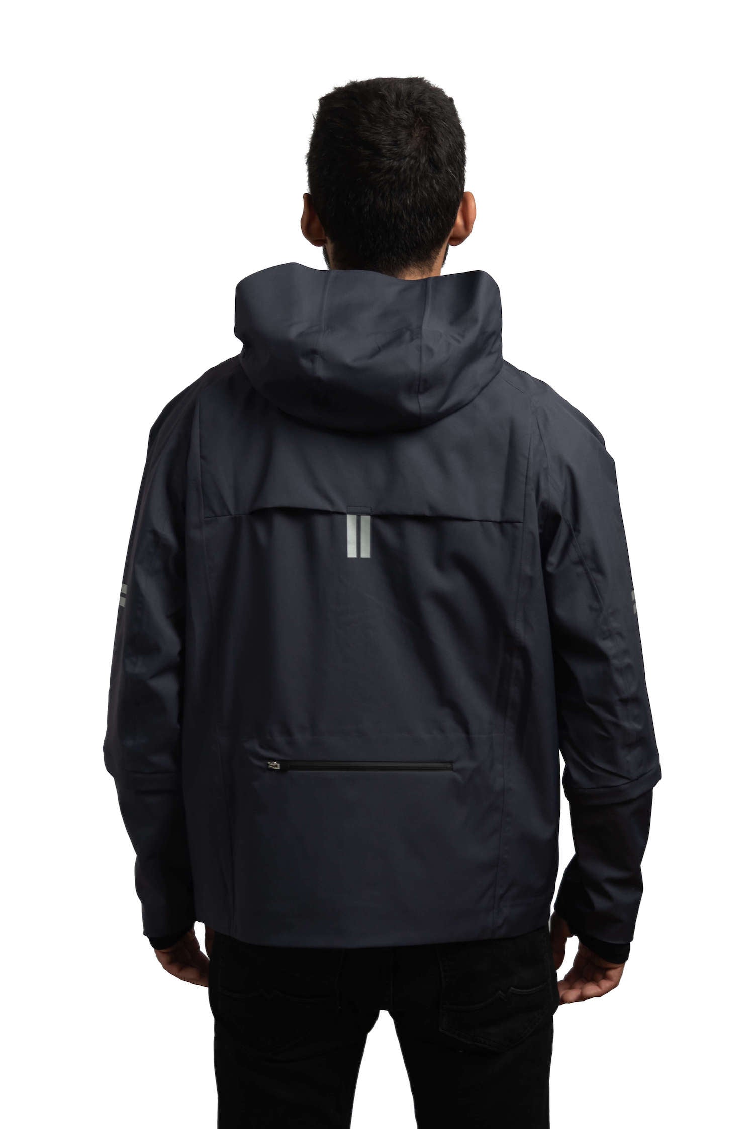 Jacket with Hood in color grey - Sportswear for men and women - Cycling Wear - Rain Coat - Rain Jacket